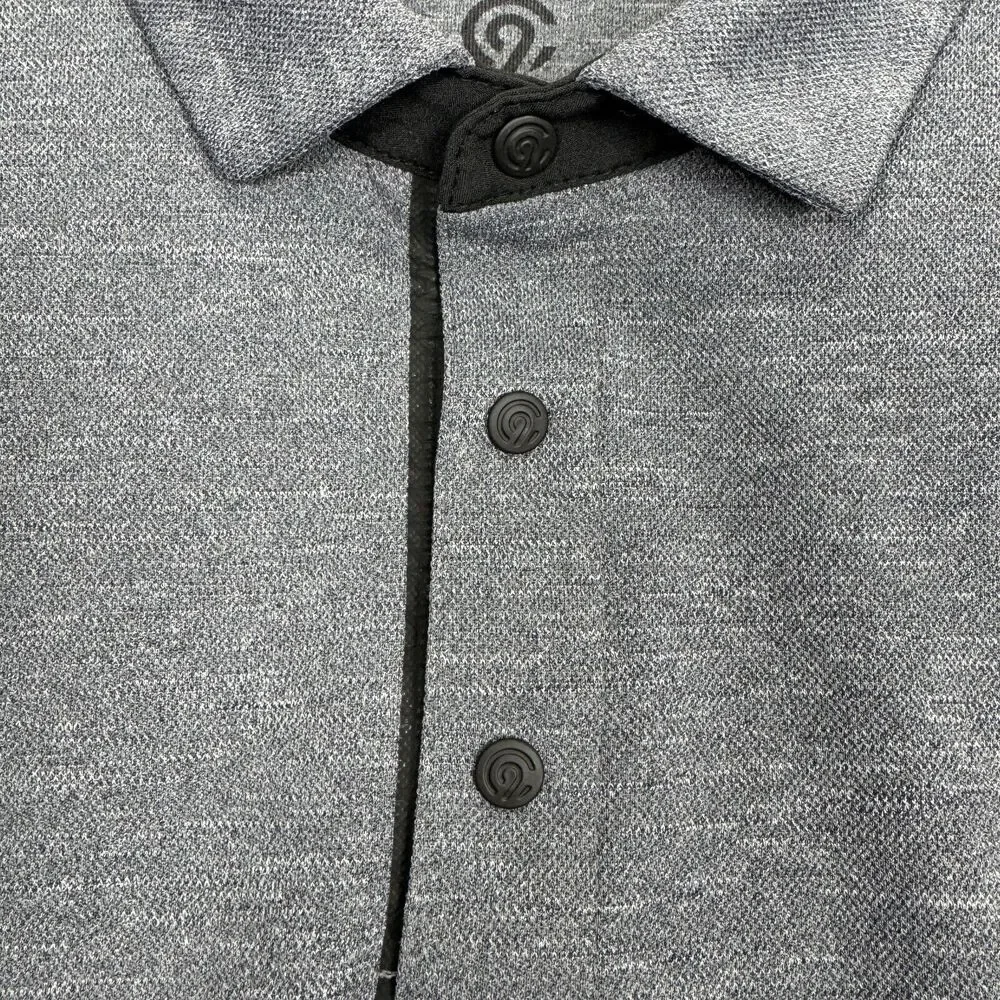 Champion Polo Snap Button Collar Gray Sport Athletic Shirt Mens Size Large - Picture 4 of 12